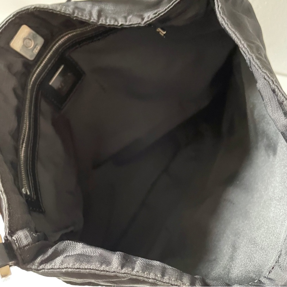 Fendi black monogram canvas large FF logo hobo shoulder bag - Picture 4 of 9